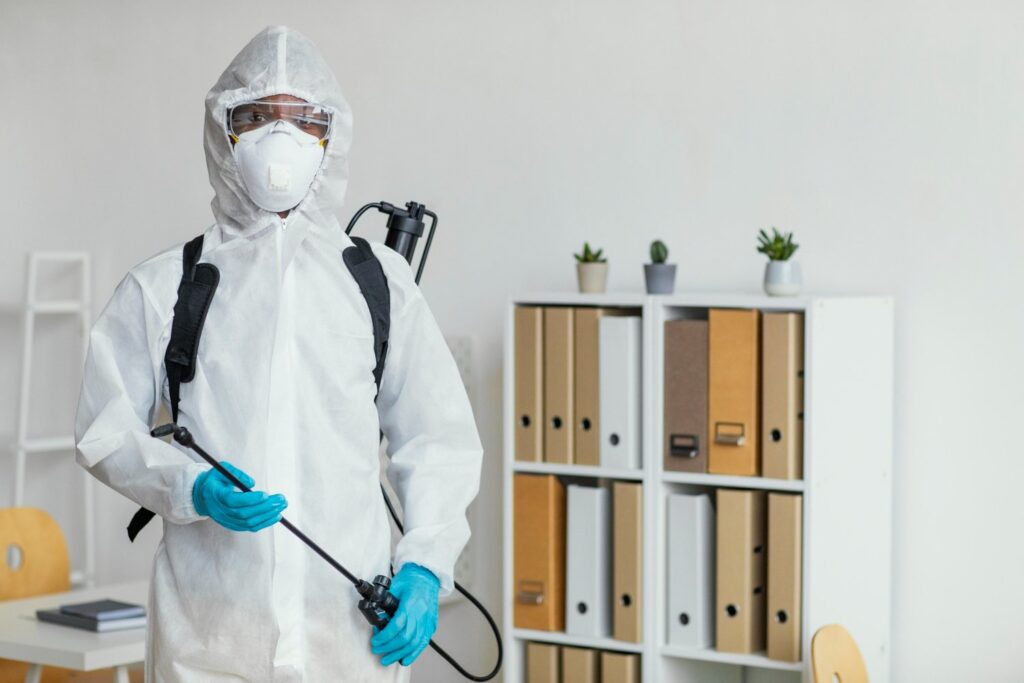 person holding a spray bottle of pesticide