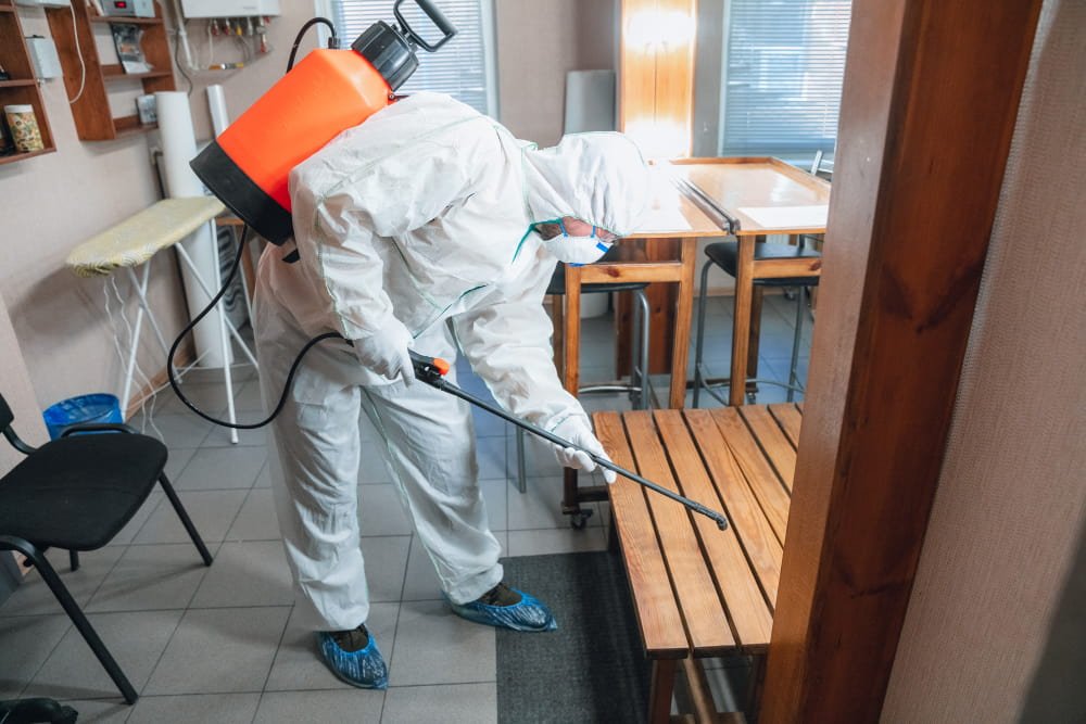 exterminator spraying room
