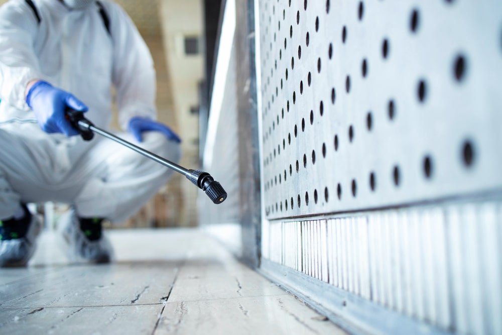exterminator spraying room